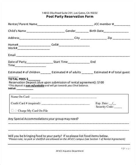 100+ Reservation Forms .